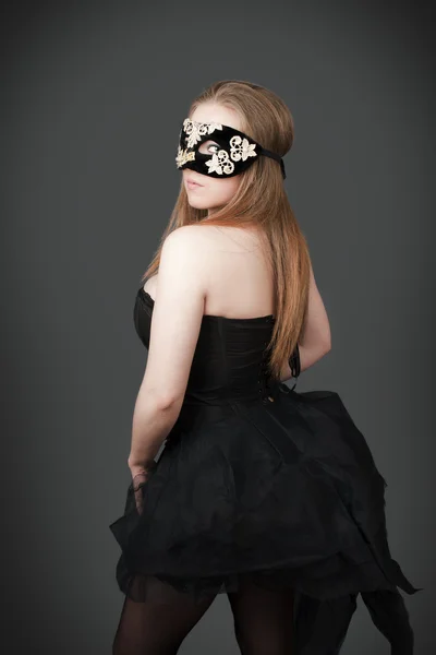 Girl in the mask — Stock Photo, Image