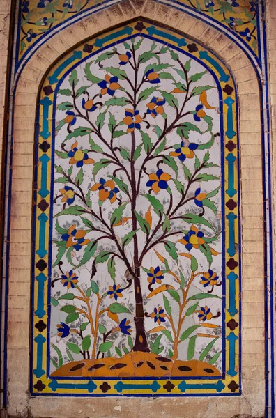 Lahore Pakistan Settembre 2021 Mosaico Stile Moghul Sulle Pareti Della — Foto Stock