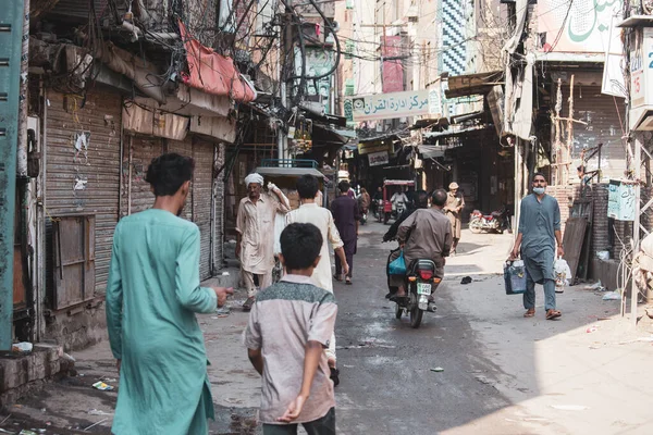 Lahore Pakistan September 2021 Lahore Walled City Markt Menschen Auf — Stockfoto