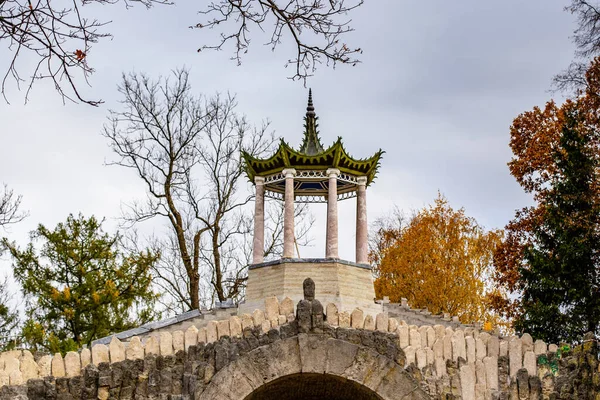 Pushkin Rusland Oktober 2021 Chinese Poortingang Het Chinese Dorp Alexander — Stockfoto