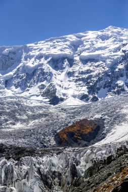 Minapin buzulu ve Rakaposhi dağı manzarası, Karakoram, Pakistan