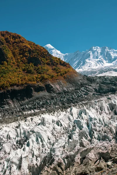 Minapin Buzul Dokusu Yakın Rakaposhi Dağı Gilgit Pakistan — Stok fotoğraf