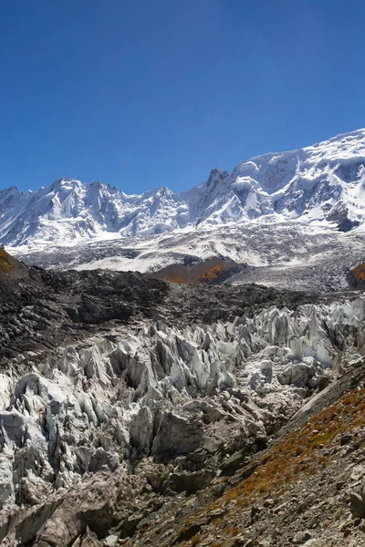 Текстура Ледника Минапин Вблизи Горы Ракапоши Гилгит Пакистан — стоковое фото