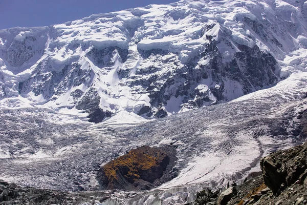 Minapin Glaciär Och Rakaposhi Bergsutsikt Karakoram Pakistan — Stockfoto