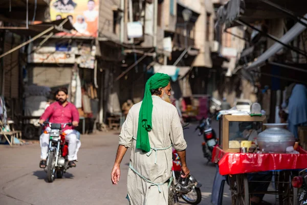 Lahore Pakistan Settembre 2021 Strada Trafficata Della Vecchia Città Lahore — Foto Stock