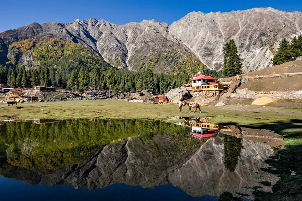 Nanga Parbat Reflection Lake Beautiful Mountain View Fairy Meadows Pakistan — Stock Photo, Image