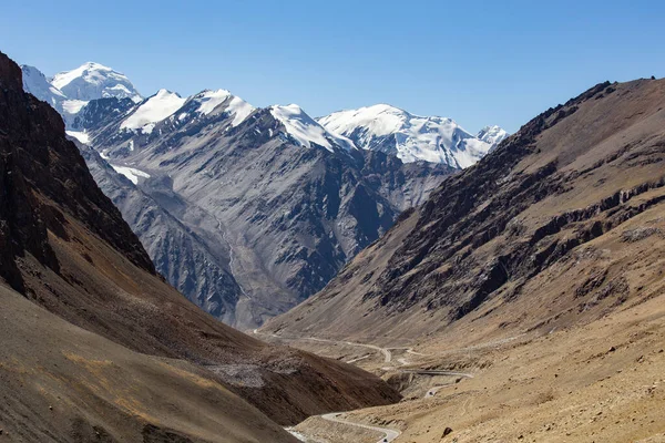 Paisaje Del Paso Khunjerab Cruce Fronterizo Internacional Pavimentado Más Alto — Foto de Stock