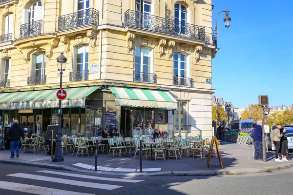 Paris França Novembro 2021 Arquitetura Tradicional Francesa Rua Paris Casas — Fotografia de Stock