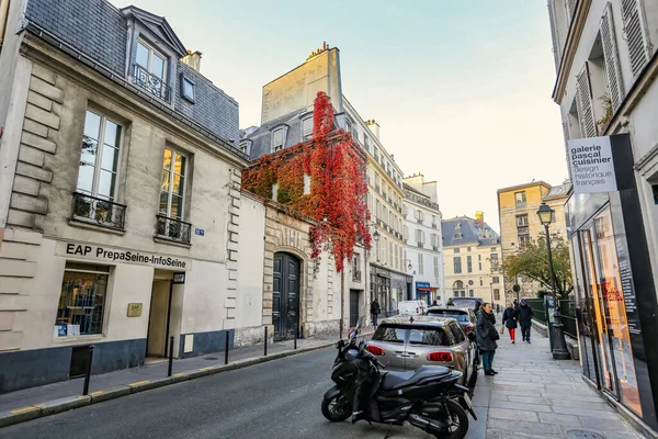 Paris France November 2021 Traditional French Architecture Paris Street House — Stock Photo, Image