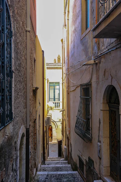 Taormina Italië November 2021 Oude Stad Van Taormina Straat Oude — Stockfoto