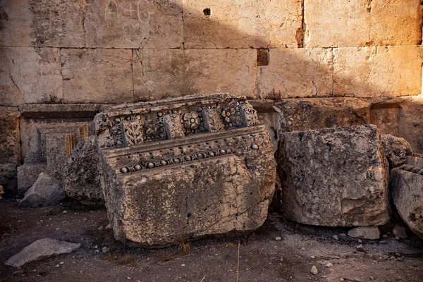 Baalbek Λιβανοσ Οκτώβριος 2018 Baalbek Ρωμαϊκά Ερείπια Λεπτομέρειες Αρχαία Ρωμαϊκή — Φωτογραφία Αρχείου
