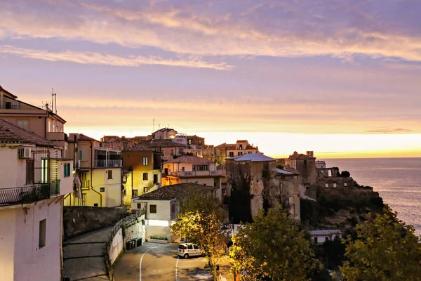 Pizzo Itália Novembro 2021 Cidade Velha Pizzo Pôr Sol Calábria — Fotografia de Stock