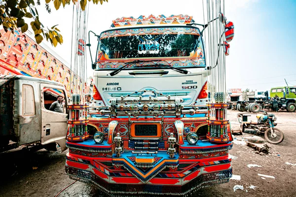 Rawalpindi Pakistan Septembre 2021 Camion Traditionnel Pakistanais Coloré Rawalpindi Pakistan — Photo