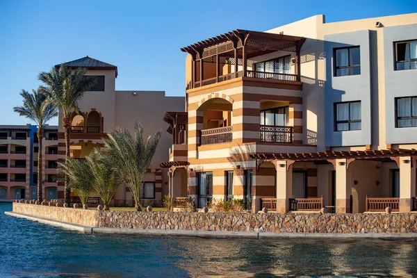 Port Ghalib Egypt December 2021 Beautiful Arabic Stile Houses Port — 스톡 사진