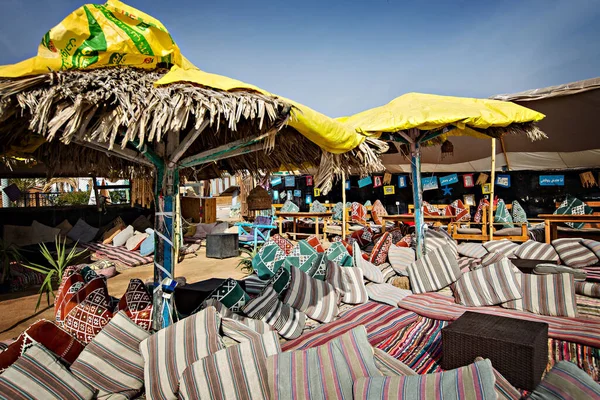 Cozy Bedouin Style Cafe Sea Dahab Egypt — Stock Photo, Image