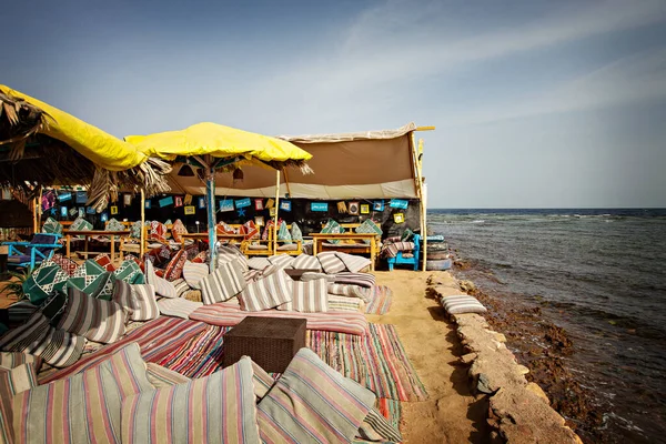 Cozy Bedouin Style Cafe Sea Dahab Egypt — Stock Photo, Image