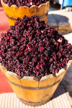 dried karkade tea, rose tea on the market