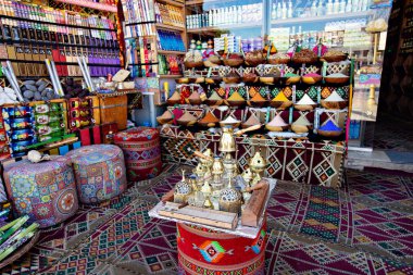 SHARM EL SHEIKH, EGYPT - Aralık 2021: Baharatlar ve otlar Sharm El Sheikh eski pazarında, Mısır