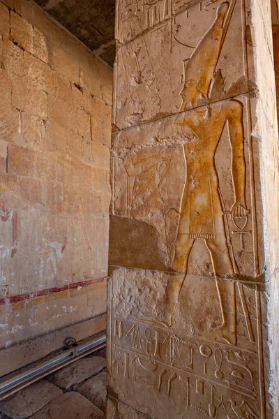 Luxor Egito Janeiro 2022 Templo Mortuário Hatshepsut Detalhes Interiores Egito — Fotografia de Stock