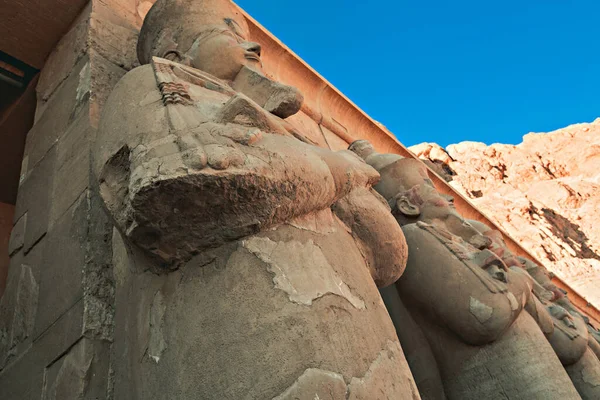 Luxor Egito Janeiro 2022 Templo Mortuário Hatshepsut Detalhes Exteriores Egito — Fotografia de Stock