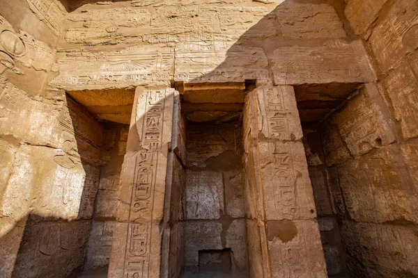 Luxor Egypte Janvier 2022 Temple Mortuaire Hatchepsout Détails Extérieurs Egypte — Photo