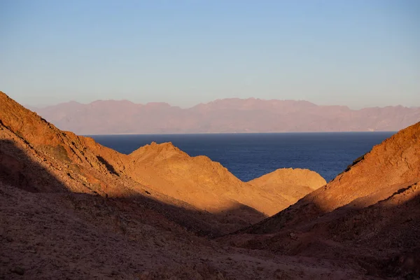 Hermosa Puesta Sol Las Montañas Del Sinaí Egipto — Foto de Stock