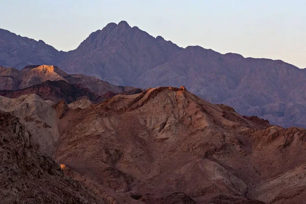 Hermosa Puesta Sol Las Montañas Del Sinaí Egipto — Foto de Stock