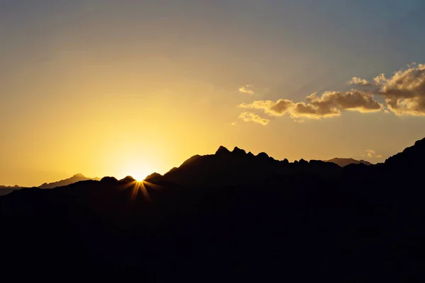 Закат Горах Синайского Полуострова Египет — стоковое фото