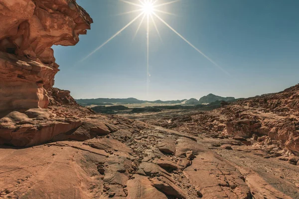 Gyönyörű Hegyvidéki Táj Sínai Sivatagban Egyiptomban Dél Sínai Kanyon — Stock Fotó