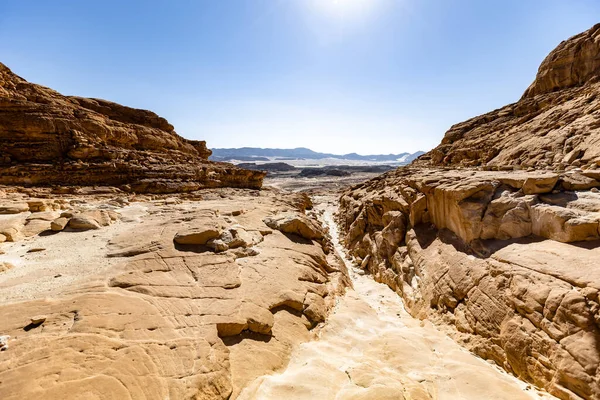 Hermoso Paisaje Montaña Desierto Del Sinaí Egipto Cañón Sinaí Sur — Foto de Stock