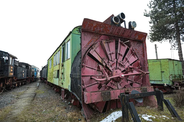 Sibiu Rumänien März 2022 Sibiu Dampfmaschinenmuseum Alte Lokomotiven Museum Sibiu — Stockfoto