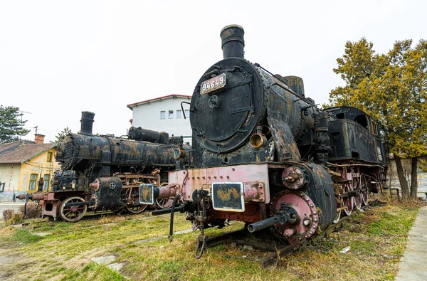 Sibiu Rumänien März 2022 Sibiu Dampfmaschinenmuseum Alte Lokomotiven Museum Sibiu — Stockfoto