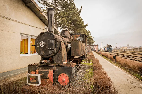 ルーマニアのSibiu Romania 2022年3月 シビウ蒸気機関車博物館 ラマニアのシビウにある古い機関車博物館 — ストック写真