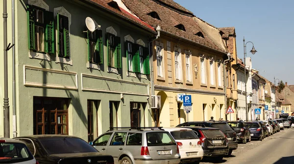 Sibiu Rumänien März 2022 Altstadt Von Sibiu Traditionelle Bunte Alte — Stockfoto