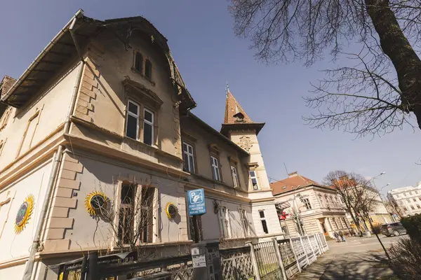 Sibiu Romania Marzo 2022 Casco Antiguo Sibiu Casas Antiguas Coloridas — Foto de Stock