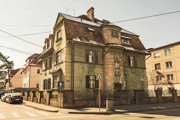 Sibiu Rumänien März 2022 Altstadt Von Sibiu Traditionelle Bunte Alte — Stockfoto