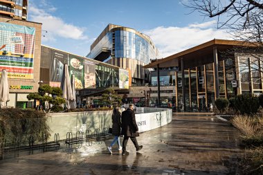 IASI, ROMANIA - Mart 2022: Iasi şehir merkezi, Romanya 'nın merkezi meydanı