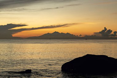 Amazing sunrise in Tulamben, Eastern Bali, Indonesia