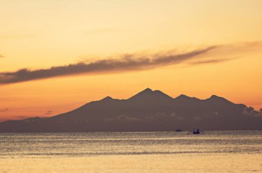 Amazing sunrise in Tulamben, Eastern Bali, Indonesia