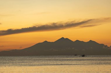 Amazing sunrise in Tulamben, Eastern Bali, Indonesia