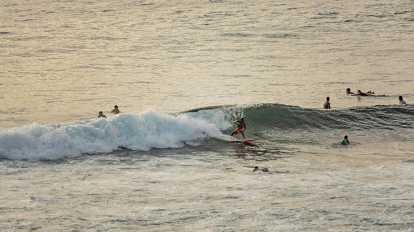 Surfista Agua Vista Desde Arriba Uluwatu Bali Indonesia — Foto de Stock