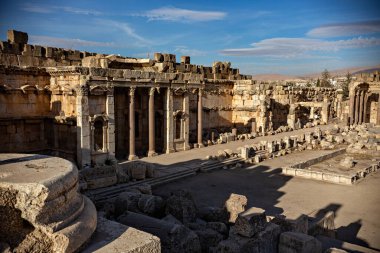  Baalbek Roma harabeleri ayrıntıları, antik Roma kenti Baalbek, Lübnan
