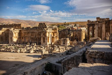  Baalbek Roma harabeleri ayrıntıları, antik Roma kenti Baalbek, Lübnan