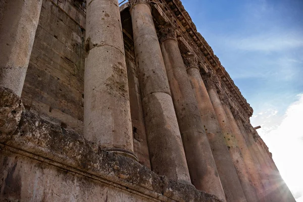 Baalbek Lebanon Oktober 2018 Stenen Details Van Tempel Van Bacchus — Stockfoto