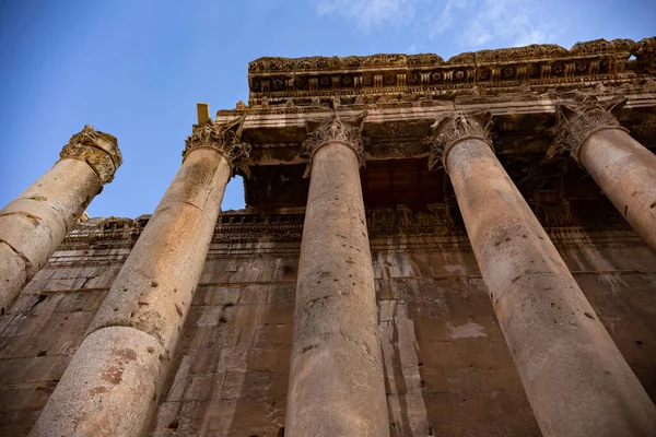 Baalbek Lebanon Oktober 2018 Stenen Details Van Tempel Van Bacchus — Stockfoto