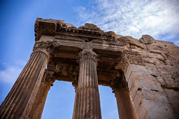 Baalbek Lebanon Oktober 2018 Stenen Details Van Tempel Van Bacchus — Stockfoto