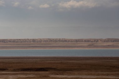 Ürdün 'de ölü deniz manzarası