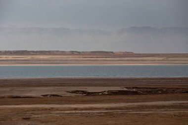 Ürdün 'de ölü deniz manzarası