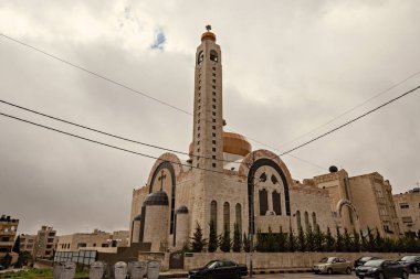 AMMAN, JORDAN - Mart 2019: Suriye Ortodoks Kilisesi, St. Ephrem Katedrali, Ürdün 