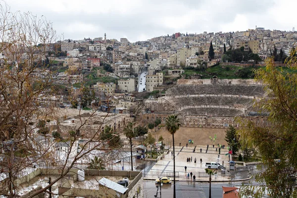 Февраля 2019 Года Вид Неизвестных Израильтян Идущих Вершине Центра Города — стоковое фото